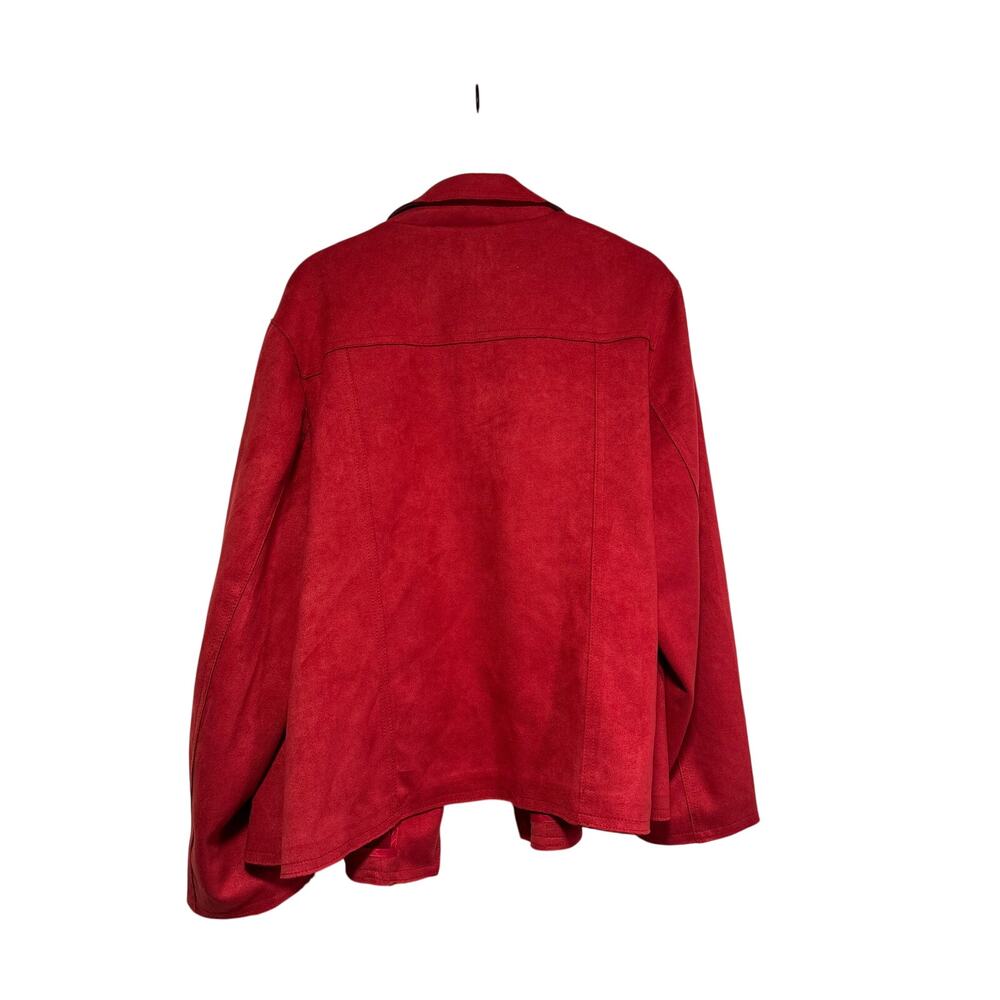 Philosophy Red Faux Leather Jacket 1X - Picture 7 of 7